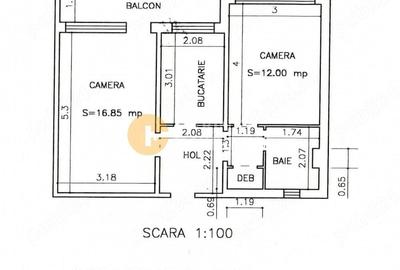 Apartament cu 2 camere decomandat, mobilat în Tătărași