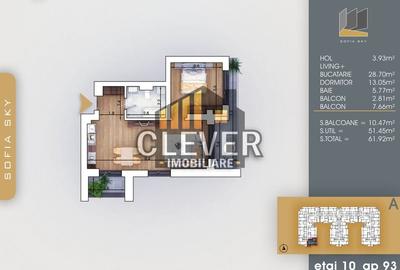 Apartament cu 2 camere semidecomandat în Theodor Pallady