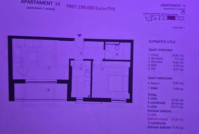 Apartament cu 2 camere în Eminescu - 1