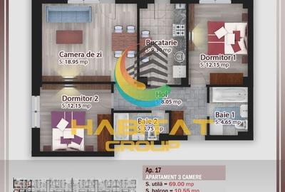 De vanzare apartament 3 camere langa Parcul Teilor din Titan - 2