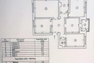 Apartament cu 4 camere decomandat în Inel II - 13