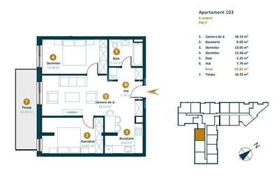 Apartament cu 3 camere | Bloc nou | Terasa | Cartier Intre Lacuri - 4