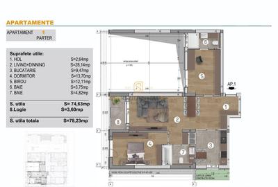 Apartament cu 3 camere în Brâncoveanu - 2