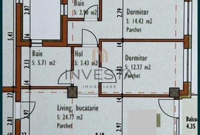 Apartament cu 3 camere semidecomandat în Mărăști - 2