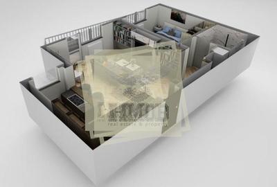 Apartament 60 mpu cu 2 camere balcon 9 mpu acoperit in zona Rahovei - 5