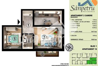 Apartament 2 camere-OFERTĂ SPECIALĂ -50% reducere la TVA pentru plata integrala! - 2