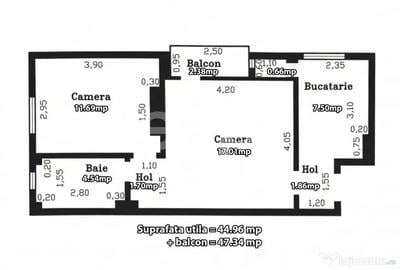 Apartament cu 2 camere nedecomandat în Central - 9