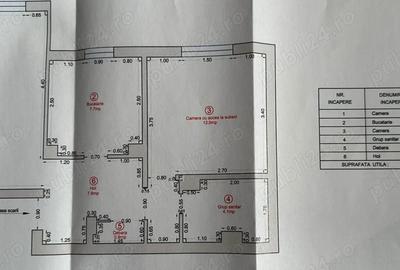 Apartament 2 camere, decomandat, boxa de 13mp cu intrare din camera - 1