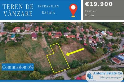 Teren de 1537 mp, în Bălaia