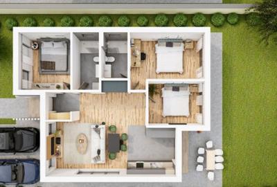 Casă cu 4 camere cu Teren 350 Mp în Tunari - 2