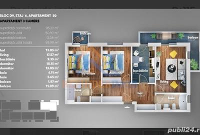 Vanzare apartament 3 camere, zona Berceni- Metalurgiei - 12