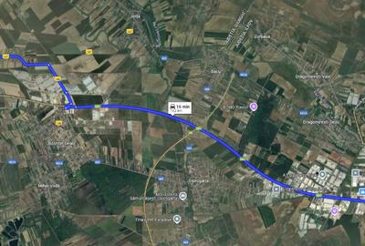 Teren intravilan periferie Bucuresti in Comuna Ulmi, Giurgiu. 4910mp