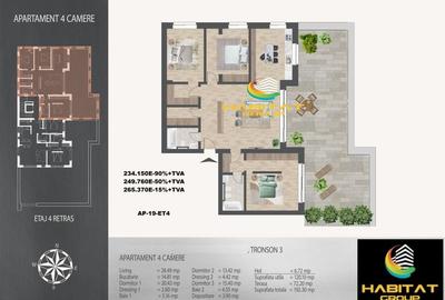 Pallady - 4 camere, 120.1 mp utili si o terasa de 72.2 mp - 2