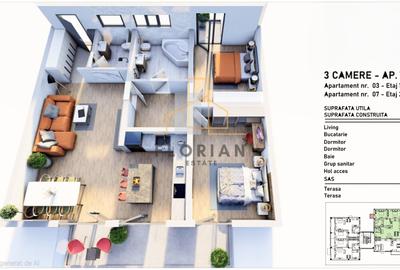 Apartament cu 3 camere decomandat în Braytim - 2