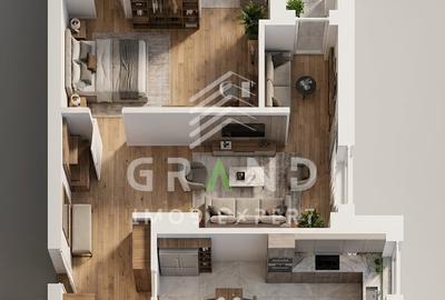 Apartament cu 2 camere semidecomandat, mobilat în Florești - 1