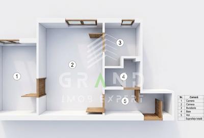 Apartament cu 2 camere semidecomandat, mobilat în Gheorgheni
