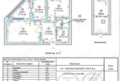 Vand apartament cu 2 camere 64 mp utili, etaj 1, balcon pe col? + boxa inalta inscrisa in CF - 10