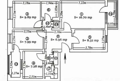 Apartament cu 4 camere decomandat, mobilat în Central - 2