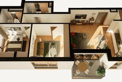 Apartament cu 3 camere, 72mp utili, bloc nou, Intre Lacuri - 2