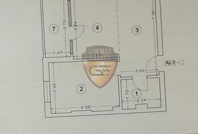 Vand apartament 3 camere, 2 bai, et 1, Faleza Nord - 19