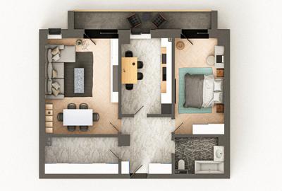 BRAUS CONFORT - Apartament Tip F – 2 Camere Decomandat