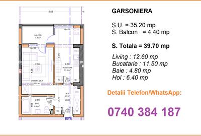 Garsoniera decomandata - Metrou Berceni - Proiect Nou - 3