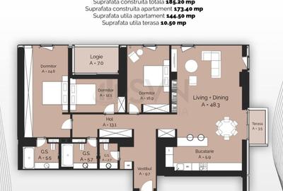 Apartament cu 4 camere decomandat în Băneasa - 3