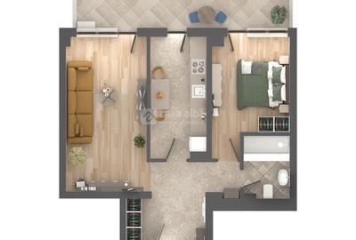 Apartament 2 camere, bloc nou, Podu Ros, intabulat - 3