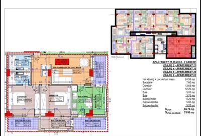 Apartament, 3camere, decomandat, 93.75mp, cartier Cornitoiu, zona Liceul Bibescu - 1