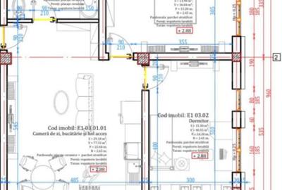 Apartament cu 3 camere semidecomandat în Calea Moldovei