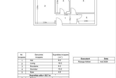 Apartament cu 2 camere decomandat în Dobroești - 3