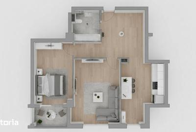 Apartament cu 2 camere decomandat în Florești - 8