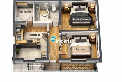 Duplex cu 2 camere cu Teren 350 Mp în Bucium - 1