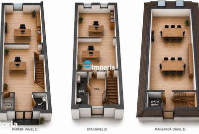 Apartament cu 3 camere în Central