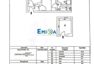 Apartament cu 2 camere semidecomandat în Ultracentral