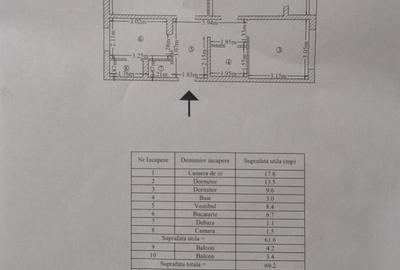 Apartament cu 3 camere în Rahova