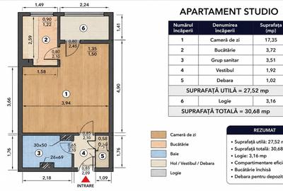 Garsonieră semidecomandată în Berceni