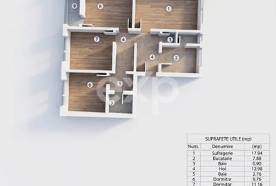 Apartament cu 4 camere decomandat, mobilat în Nord - 1