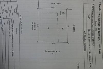 Teren de 1000 mp, în Nicolae Bălcescu - 2