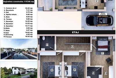 Casă cu 4 camere în Corușu - 16