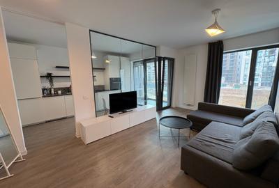 Apartament cu 2 camere semidecomandat, mobilat în Pipera