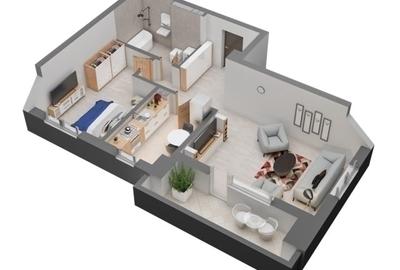 *BLOC NOU*Apartament 2 camere.63mp, - 7