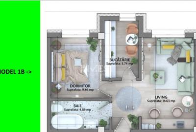 COMISION 0% , LUNCA CETATUII , APARTAMENT CU 2 CAMERE , TVA - 3