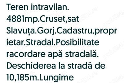 Teren de 4881 mp, în Slăvuța - 2