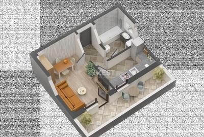 APARTAMENT 1 CAMERA, 30.35 MP UTILI, PARTER, PLATOU GALATA - 1