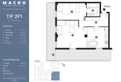 Apartament cu 2 camere decomandat în Străulești - 5