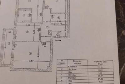 Apartament cu 3 camere decomandat în Calea București