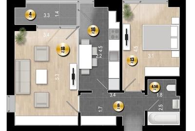 Apartament cu 2 camere decomandat în Rahova - 12