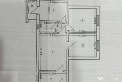 Apartament cu 3 camere semidecomandat în Central - 3