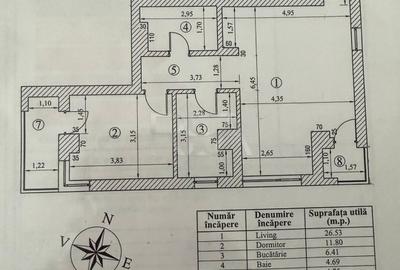 Apartament cu 2 camere decomandat, mobilat în 13 Septembrie - 12